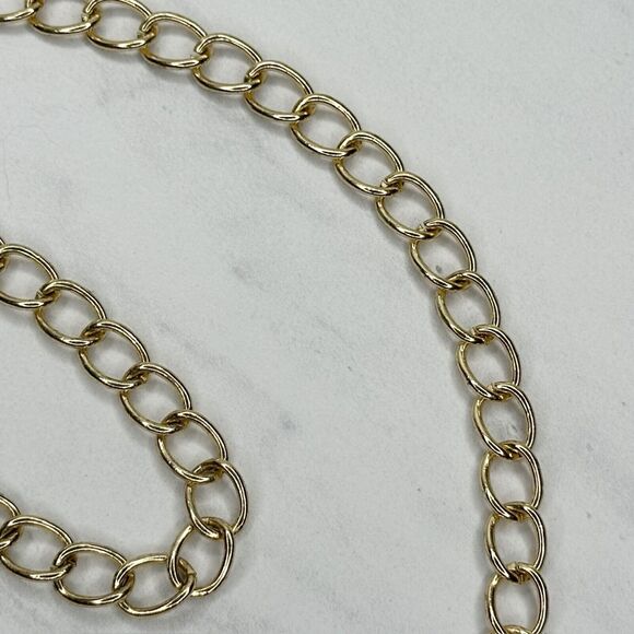 Simple Basic Gold Tone Metal Chain Link Belt Size XS Small S - Picture 4 of 9